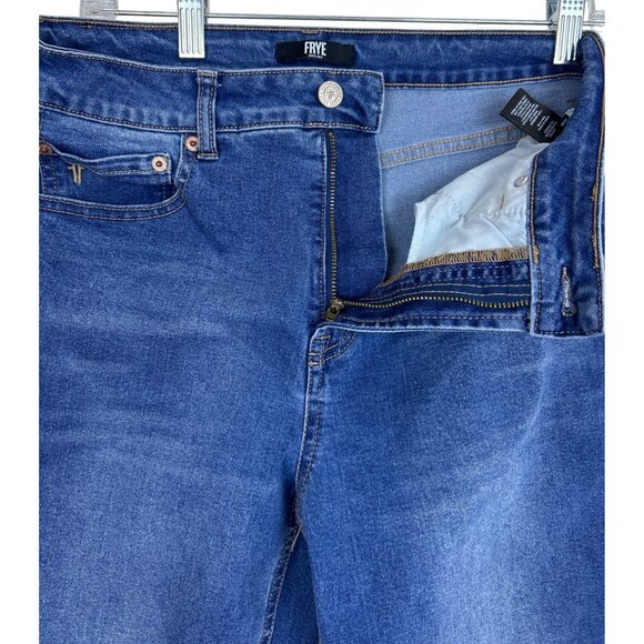 Frye High Waisted Cropped Straight Leg Denim Jeans 5 pocket Women's Size 6/28 - Picture 6 of 11